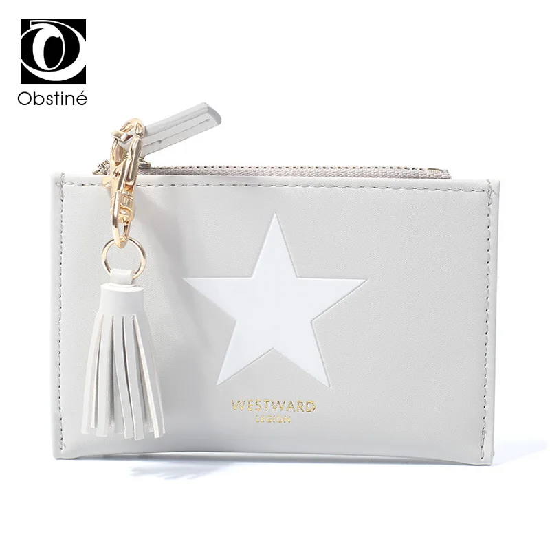 Herald Fashion Lady Letter Zipper Short Clutch Wallet Solid Vintage