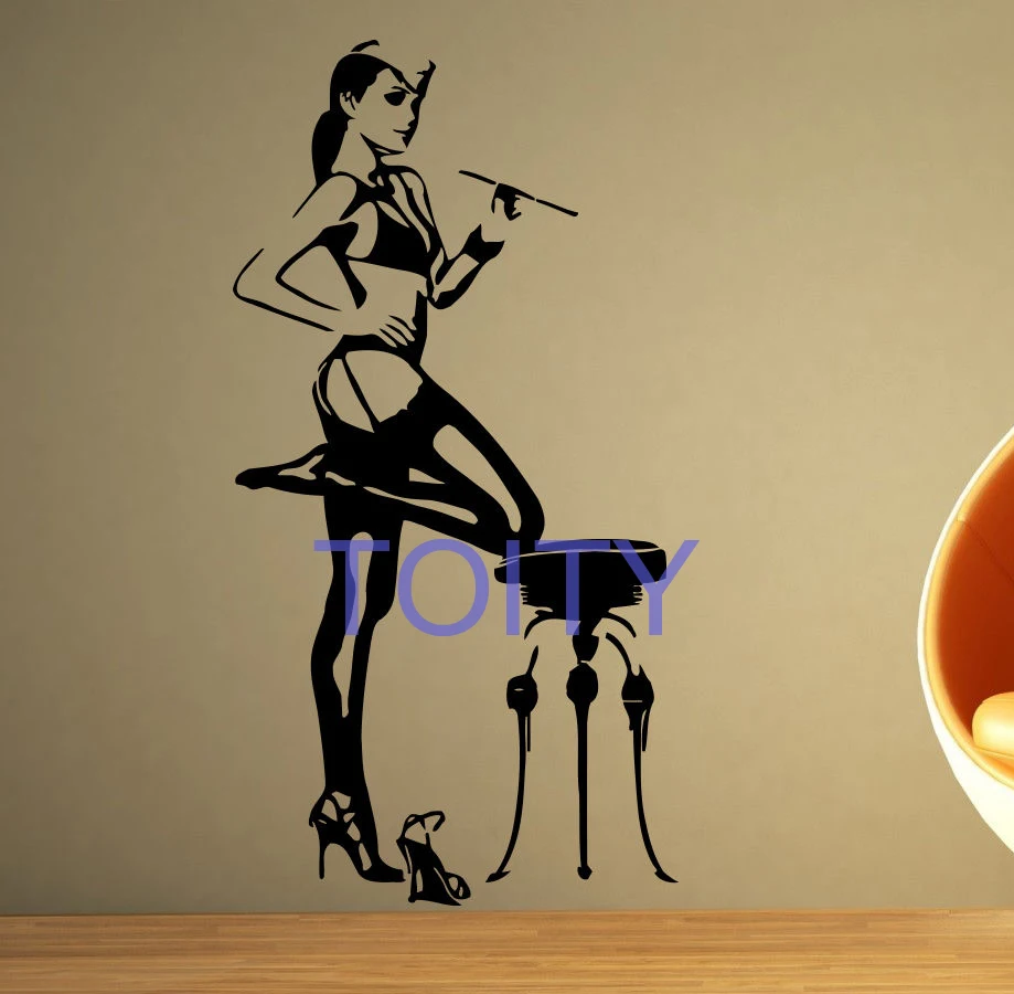 Buy Sexy Woman Wall Sticker Pin Up Girl Vinyl Decal 