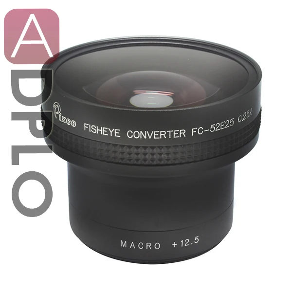 Pixco 52mm 0.25X Super Fisheye Wide Angle Lens Suit For Canon Nikon Sony Pentax Camera Lens