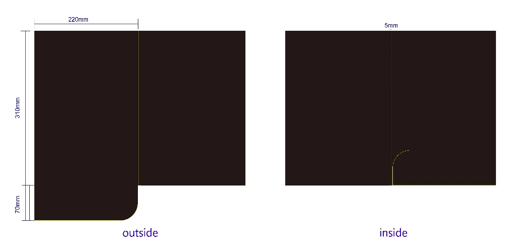 dyed black file folder