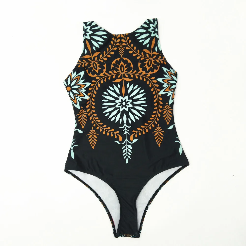 

Striped Women One Piece Swimsuit High Quality Swimwear Printed Push Up Monokini Summer Bathing Suit Tropical Bodysuit Female