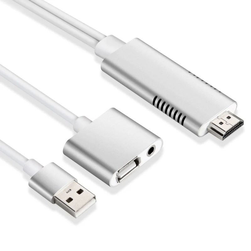 HDMI 1080P HD зеркальный видео кабель 15 МБ/с./с с экраном адаптер для iOS Android iPhone X 8