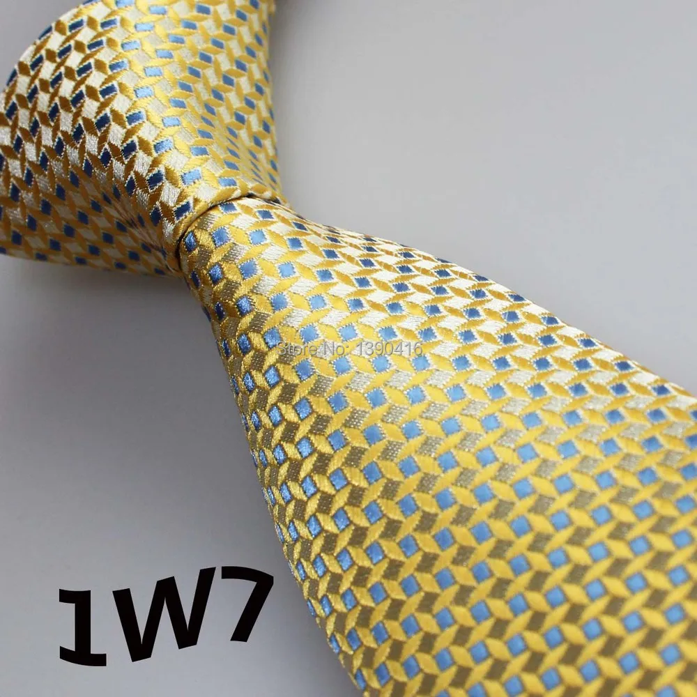 2018 Latest Stylet Mens Neck Ties Light Gold/Indigo/Pearl White
