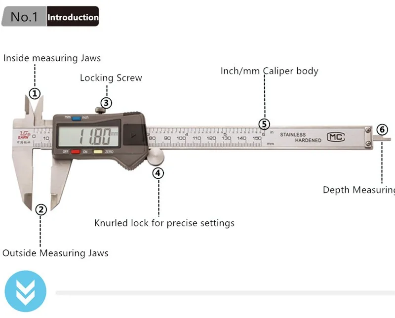 mm ferramentas de medição de micrômetro eletrônico