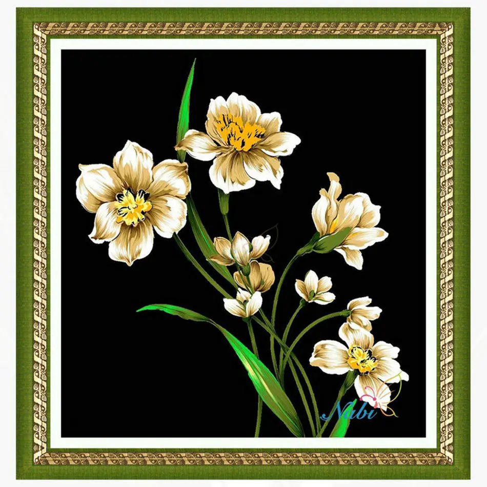 

Square diamond mosaic painting diamond embroidery cross stitch Flower orchid - 5d diy full rhinestones icons set 101HH