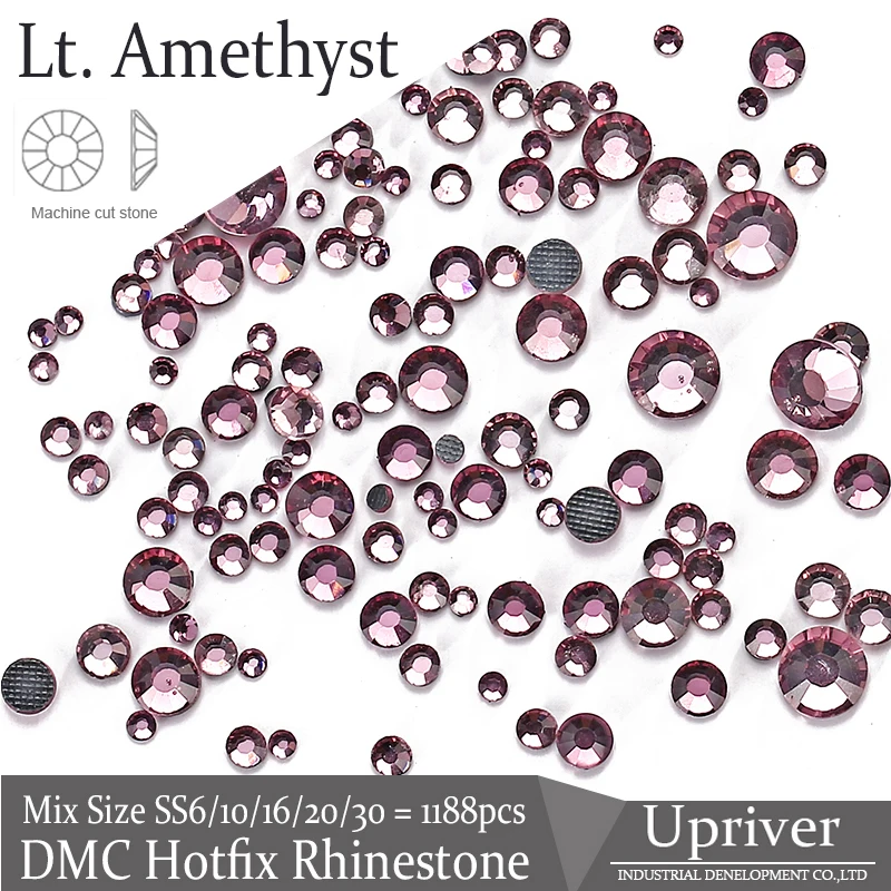 Восстание Свет Аметист DMC исправление Rhienstones стекло машина резки DIY драгоценные
