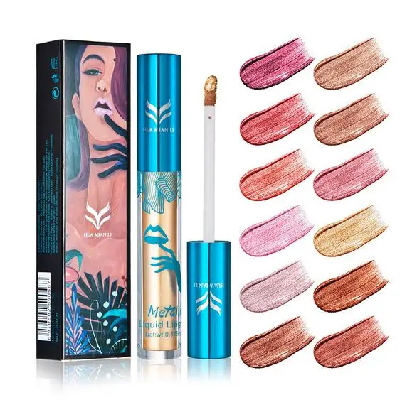 

12 Colors HuamianLi Lip Gloss Moisturizer Long Lasting Matte Lipstick Waterproof Balm