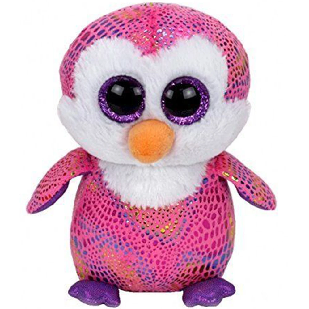 

Pyoopeo Ty Boos 6" 15cm Patty the Pink Penguin Plush Regular Soft Stuffed Animal Bird Collection Doll Toy with Heart Tag