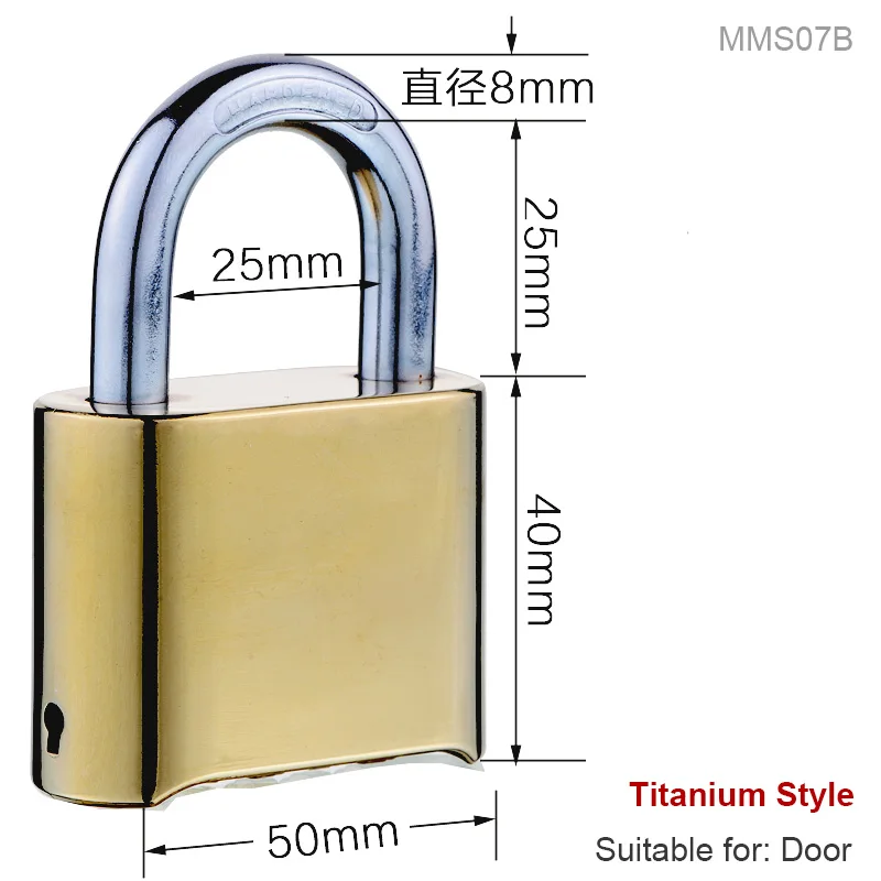 Водонепроницаемый Rustproof латунь Большой Пароль замок склад шкаф двери замки из меди и нержавеющей стали открытый забор замок - Цвет: MMS07B
