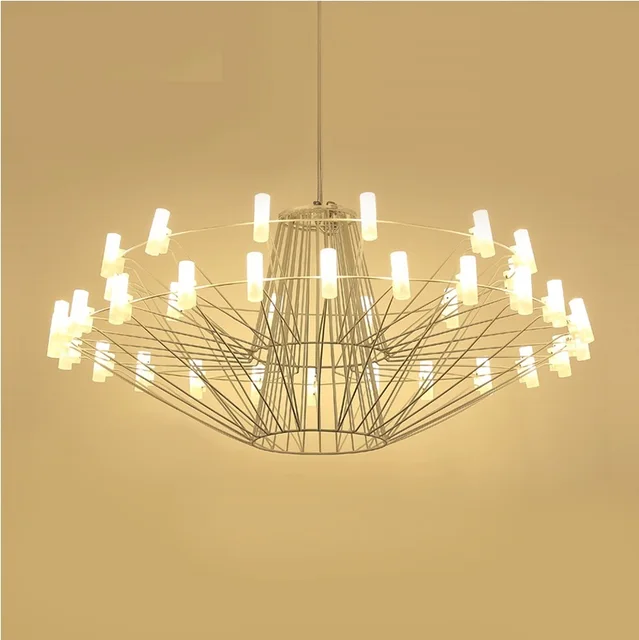 grote led moderne kroonluchter met metalen frame in grote led