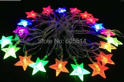 [Seven Neon], 110 В/220 В, в форме звезды, 4 м, 20 светодиодов, вечерние/Рождественские/декоративные/праздничные светодиодные гирлянды, светильник
