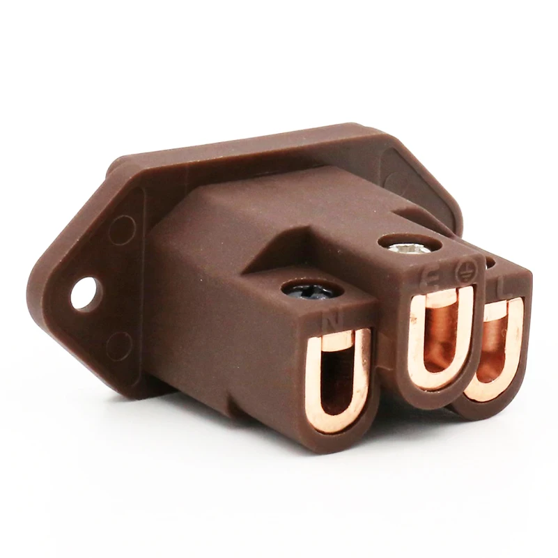 

1 piece VI06CC Pure Red Copper Non Solder Hi End IEC Socket Inlet