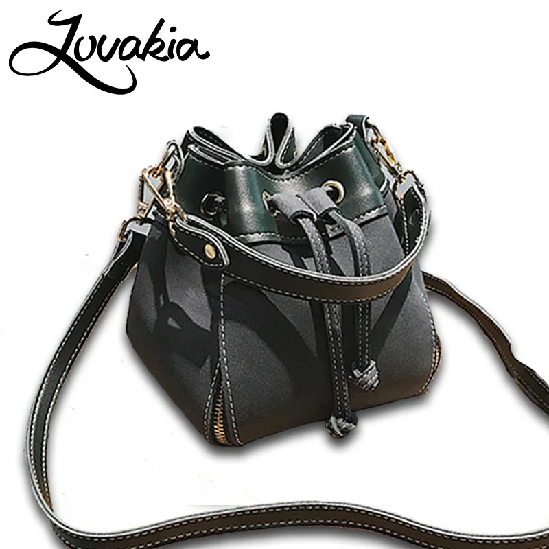 

LOVAKIA Fashion Colorful Strap Bucket Bag Women High Quality Pu Leather Shoulder Bag Brand Desinger Ladies Crossbody Bags