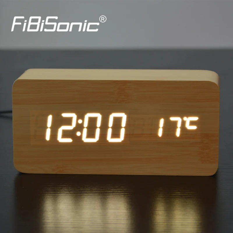 2017 Best High end clocks,Thermometer Alarm clock LED Digital Voice