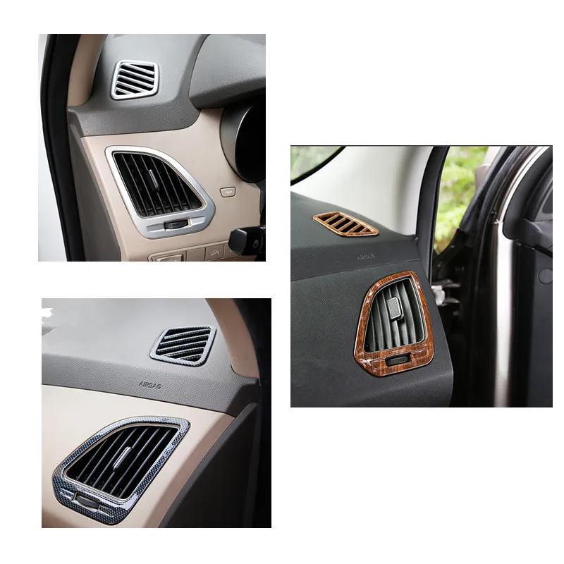Для HYUNDAI ix35 2010- автомобильный выход кондиционера ABS Авто аксессуары украшение автомобиля Стайлинг 4 шт. в комплекте