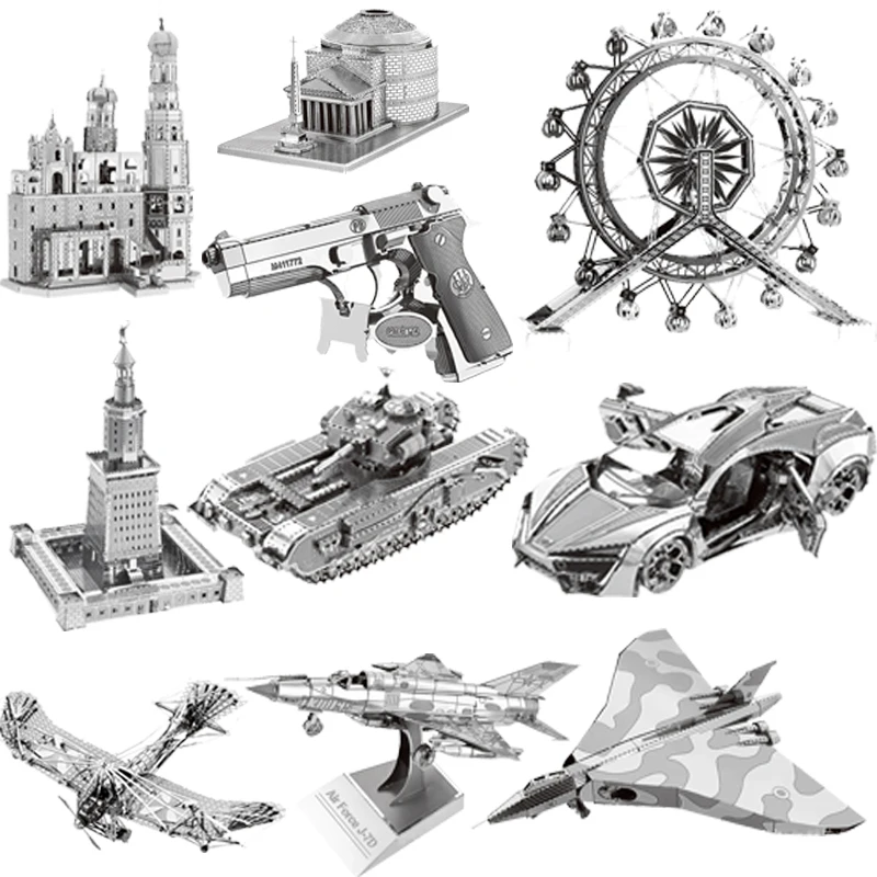 

36-style 3D Metal Puzzles Model DIY Laser Cut Manual Jigsaw Kits For Adults Children KIDS Collectional Educational Toys&Hobbies
