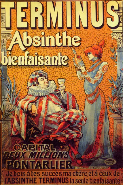 Винтаж алкогольные напитки вино плакат absinthe persan Экспорт Классический холст