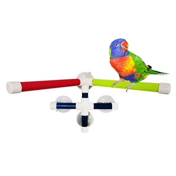 

Parrot Bath Shower Standing Platform Rack Parrot Perch Parakeet Bird Toy Shower Bath Stand Rack Grinding Toy Supplies