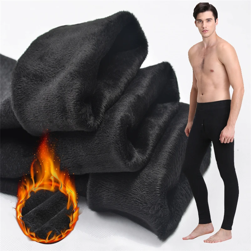 Thermal underwear for Men winter Long Johns thick Fleece leggings wear in cold weather big size XL to 6XL