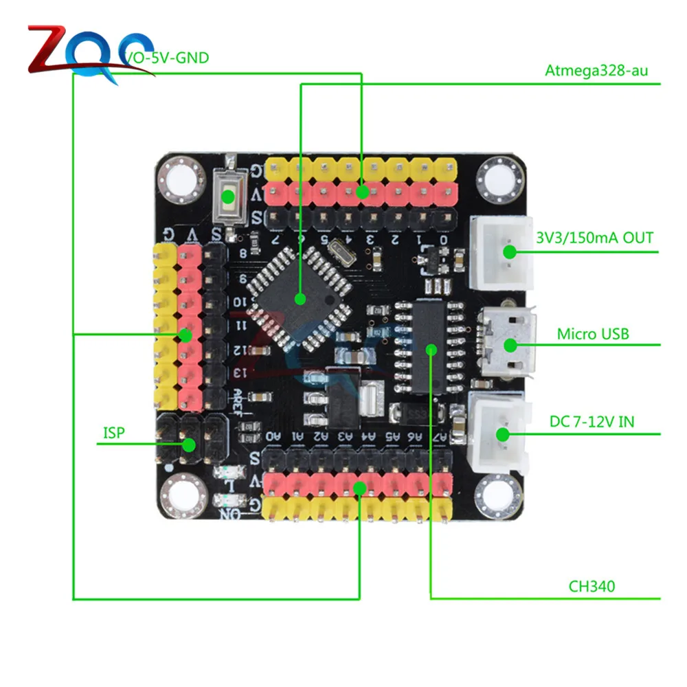 Buy CH340 CH340G TTL Micro USB NANO V 3.0 Atmega328 Atmega328P Pro Mini Strong Board Microcontroller Module Compatible For Arduino