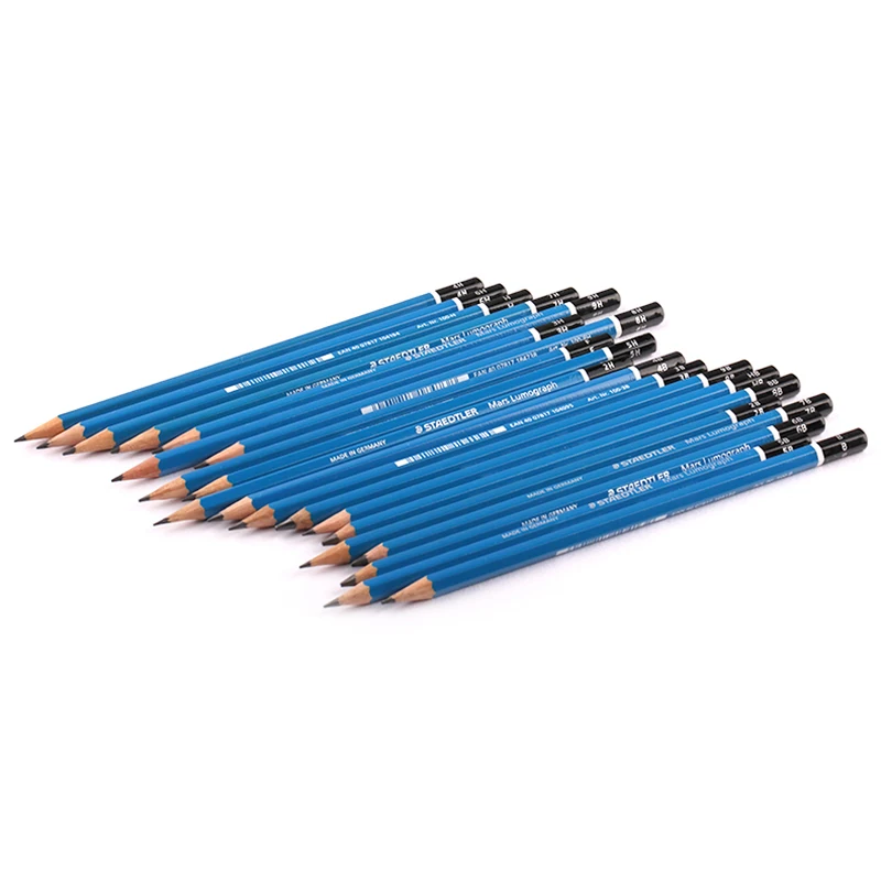 12 шт. STAEDTLER-100 синий стержень 100B черный стержень коробка содержит 20 серый уровень письма карандаши для рисования