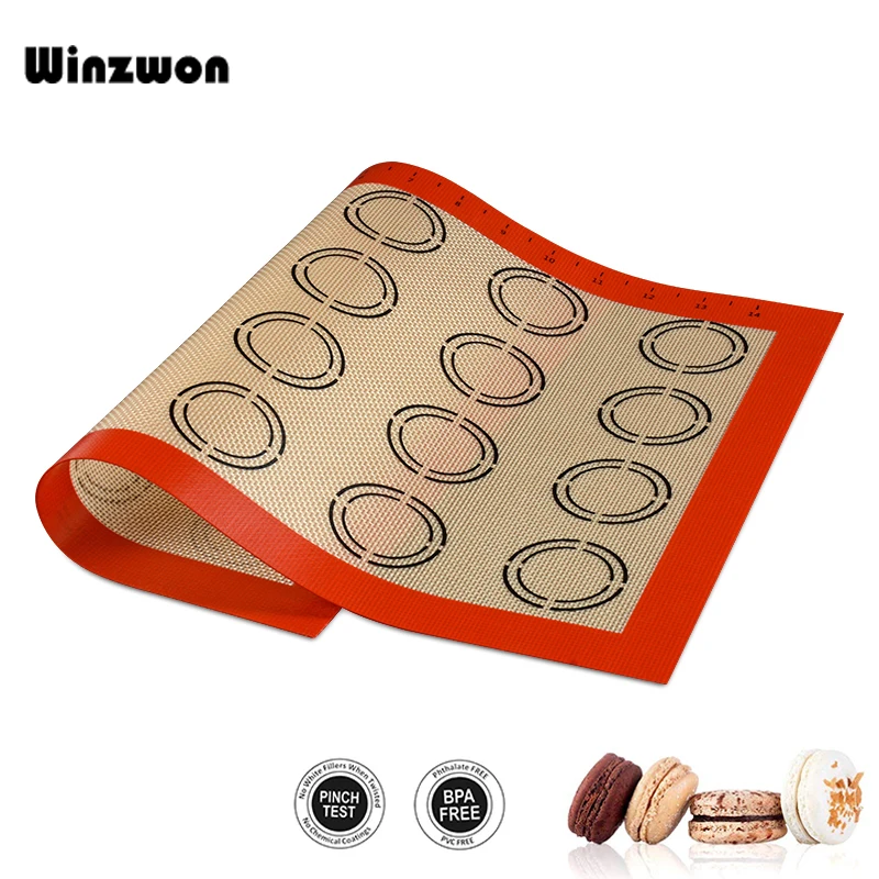 

1Pcs Large Silicone Baking Mat Pad Sheet Non-Stick Macaron Mat Rolling Dough Mat Baking Pastry Tools For Cake Cookie Macaron