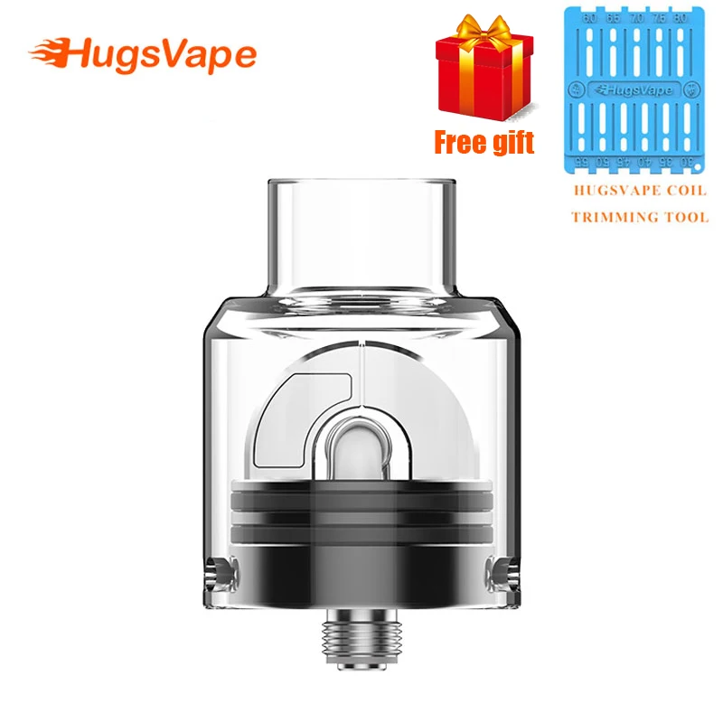 

New Arrival Original Vape HugsVape Ring Lord 27mm Tornado airflow 510/Squomk pin atomizer Fit 510 E Cigs