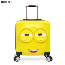 Travel tale "Миньоны" 1" дюймов маленький милый чемодан на колесах Детский чемодан для мальчиков