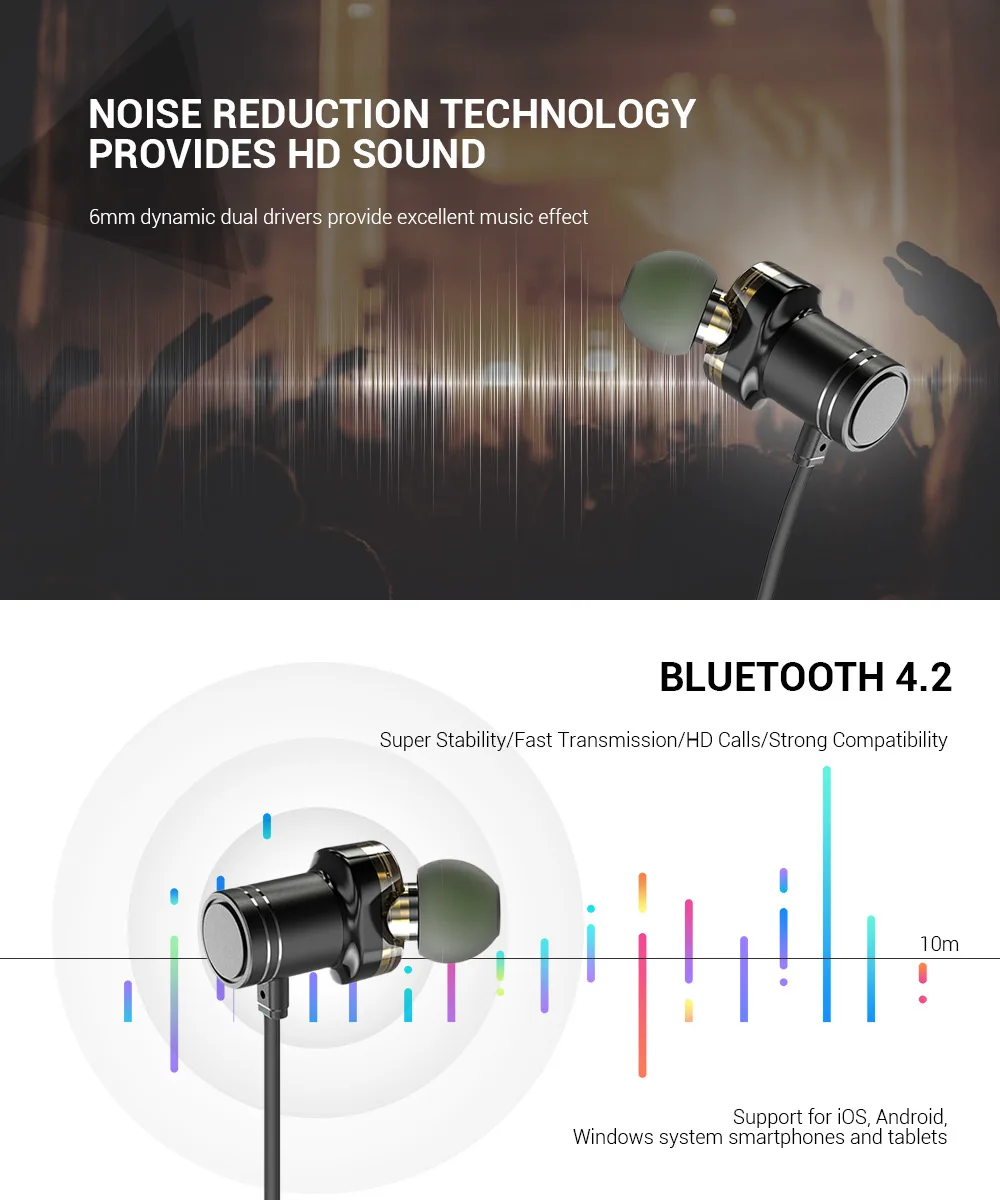 AWEI X670BL Bluetooth гарнитура двойной драйвер беспроводные наушники Bluetooth наушники IPX4 с микрофоном супер бас наушники стерео звук