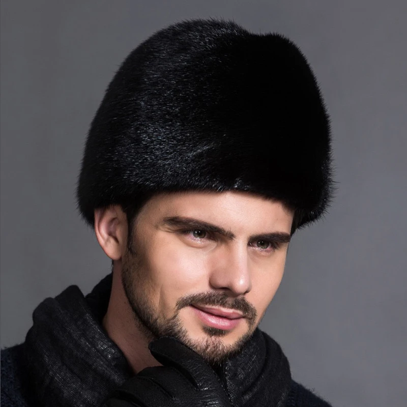 MingJieBiHuo Новое поступление Модная Удобная теплая шапка из искусственного меха Мужская зимняя шапка мужская шляпа джентльмена