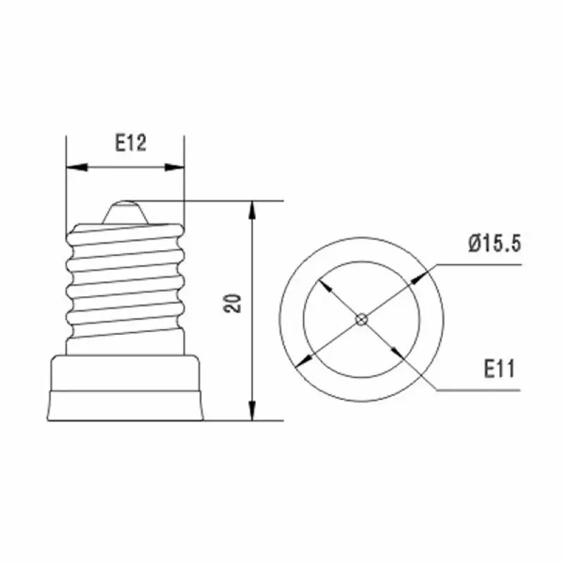 2000 шт./лот E12 для E11 ce& rohs конвертер Led CFL лампочки огнезащитных PBT E11~ E12 держатель лампы