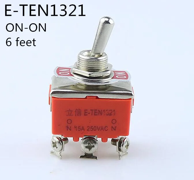 

Micro switch 15A 250VAC 6PIN ON-ON E-TEN1321 Toggle switch Rocker switch The power switch