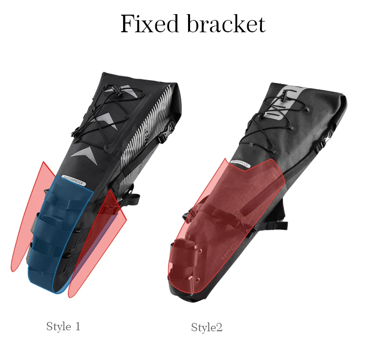 Discount ROCKBROS Bike Bag Waterproof Reflective 10L Large Capacity Saddle Bag Cycling Foldable Tail Rear Bag MTB Road Trunk Bicycle Bag 8