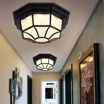 

Octagonal Modern led ceiling lights for living room bedroom E27 ceiling mounted lighting luces de techo aisle lights