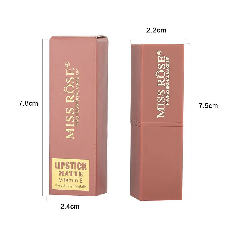 Miss Rose Matte Lipstick makeup 12 Colors choose Lipstick for women Long-Lasting Waterproof Lipstick Matte cosmetics makeup