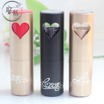 

Make up Lipstick Tube 12.1mm Gold Love Heart Empty DIY Batom Lips Rouge Tubes Containers Girls Valentine's Day Gift 50pcs/lot