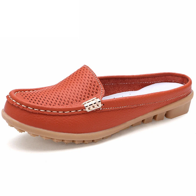 

Women's Slide On Slip On Loafer Flats Shoes Slides Slippers Breathable New Fashion Woman Mules Flip Flops dropshipping