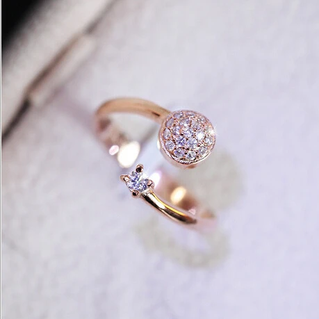 Korean Exquisite Crystal Rhinestone Wedding Opening Ring R1113 | Украшения и аксессуары