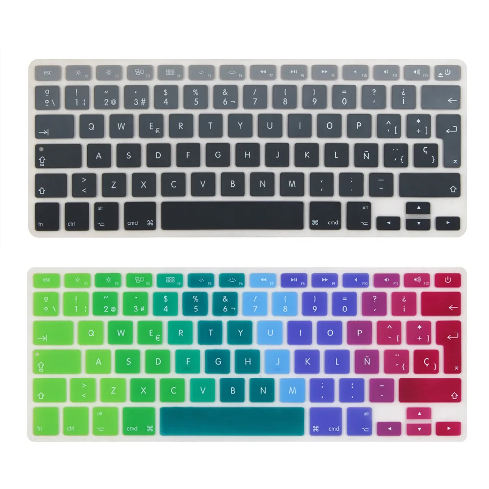

ES Spain Spanish EURO keyboard Cover for Mid 2009-Mid 2015 MacBook Pro 13 15 inch Retina/CD ROM A1502 A1425 A1278 A1398 A1286