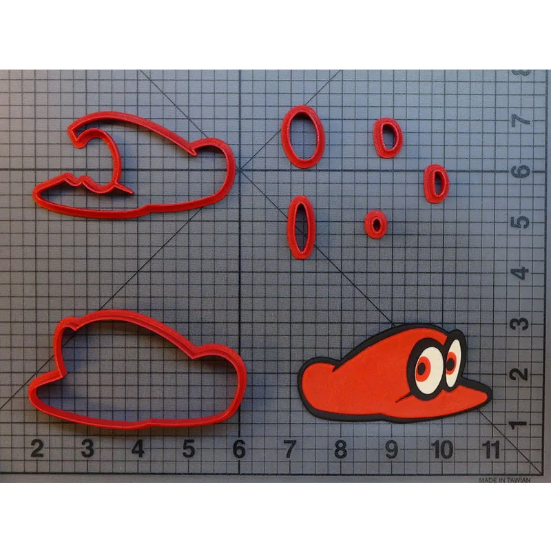 Супер Марио Одиссея каппи резак для печенья набор тортов форма для выпечки на заказ 3D напечатаны Наруто инструменты для украшения торта помадка форма - Цвет: Cappy 4 inch