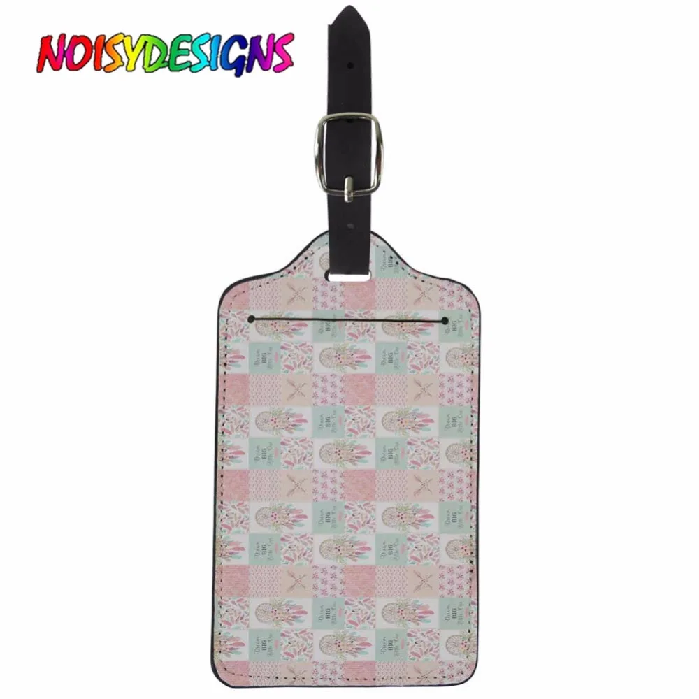 NOISYDESIGNS Имя Адрес держатель багажа таблички на багаж Label лоскутное Стёганое одеяло фиолетовый чемодан тег для женщин обувь девоче