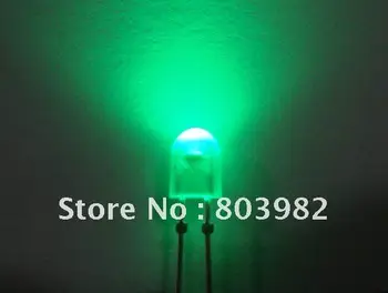 

High quality outdoot led dispaly diodes Milky white diffused 5mm oval green led(Epistar chip)