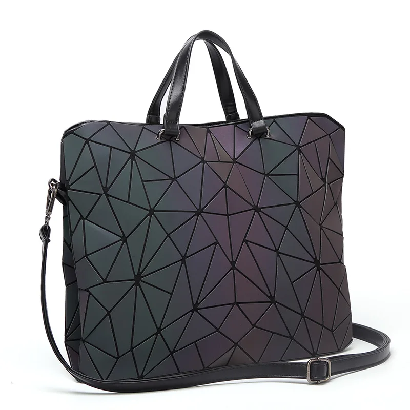 Дропшиппинг, модная женская светящаяся сумка, большой размер, портфель, бриллиантовая сумка, геометрические сумки на плечо, простые складные сумки, bolso