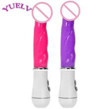 YUELV 8 Speed G-spot Vibrator Dildo Real Glans Climax Vibrating Massager Stick Female Masturbators Adult Sex Product For Women