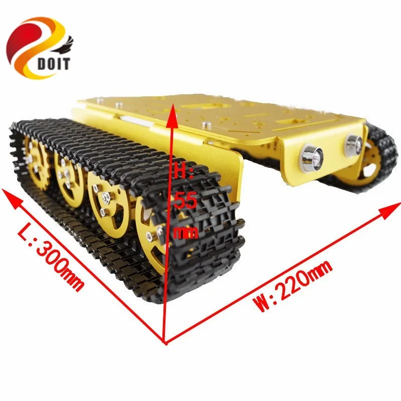 DOIT RC металлический робот-танк шасси автомобиля гусеница с высоким крутящим моментом двигателя с датчиком Холла измерения скорости дистанционного управления