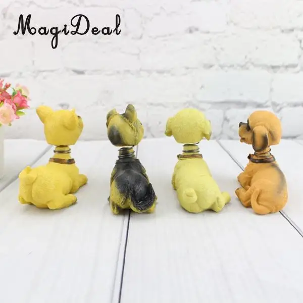 Cute Shaking Head Lucky Dog Puppy Pug Bobbing Heads Bobblehead Toy Aniaml Pet Figures Car Dashboard Auto Decoration