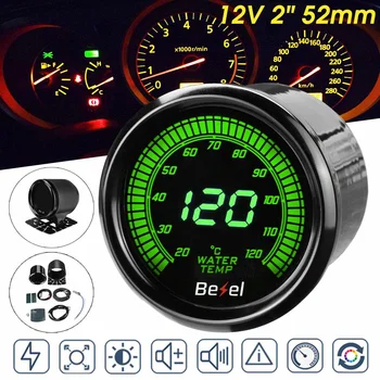 

2" 52mm Car Water Temp Temperature Gauge Meter Digital LED Display 20-120 Black Gauge Holder Free