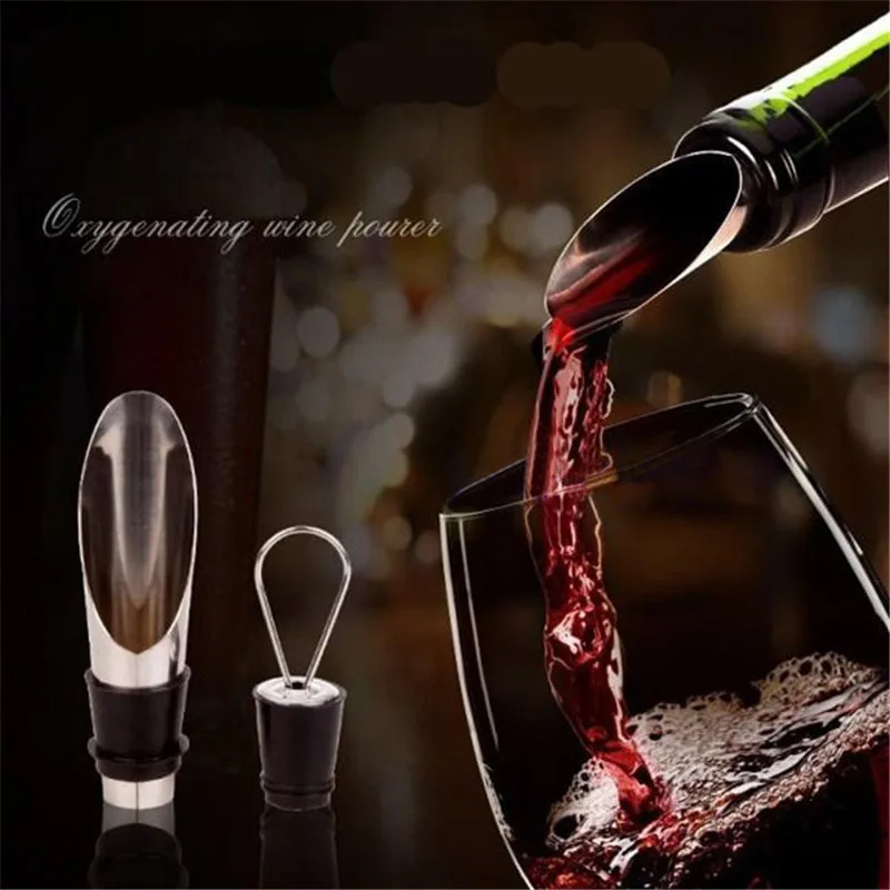 

Mrosaa 1Pc Stainless Steel Wine Pourers Barware Wine Funnel Bottle Pourer Dumping Alcohol Champagne Stoppers Plug Bar Tools