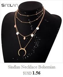 Sindlan ожерелье Модная бижутерия простая цепочка Геометрическая кисточка кулон золотой круглый талисман кулон ожерелье для женщин