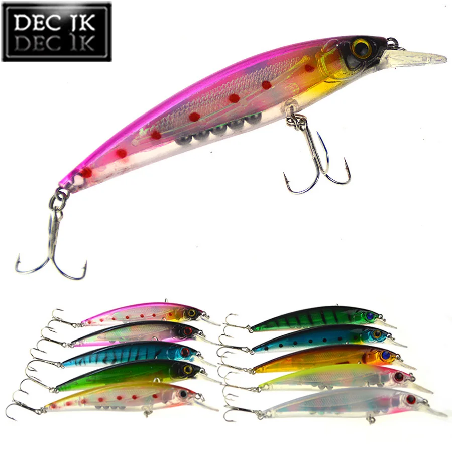 1PCS Crankbaits Minnow Suit For Plastic Hard Fishing Lure Fake Bait 3D Fish Eyes Tackle Artificial Saltwater Lures With Hooks (16)